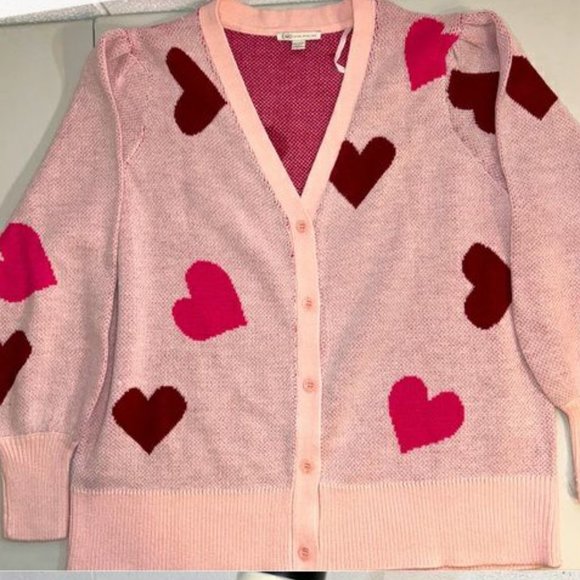 Cato Sweaters - NEW | Barbie Core V Neck Hearts Cardigan